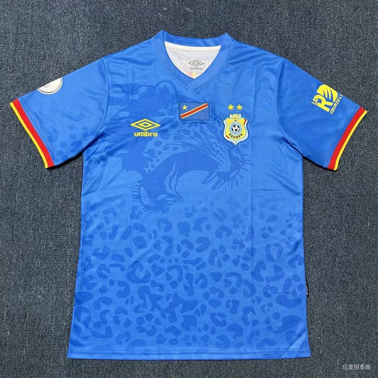 🇨🇩 2025 DR Congo AFCON Home Jersey – Blue Limited Edition
